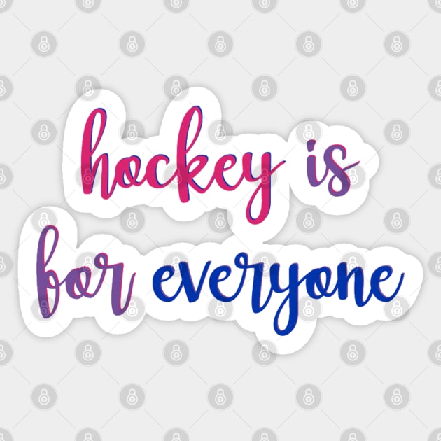 hockey is for everyone - bi flag Sticker by cartershart